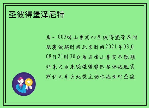 圣彼得堡泽尼特